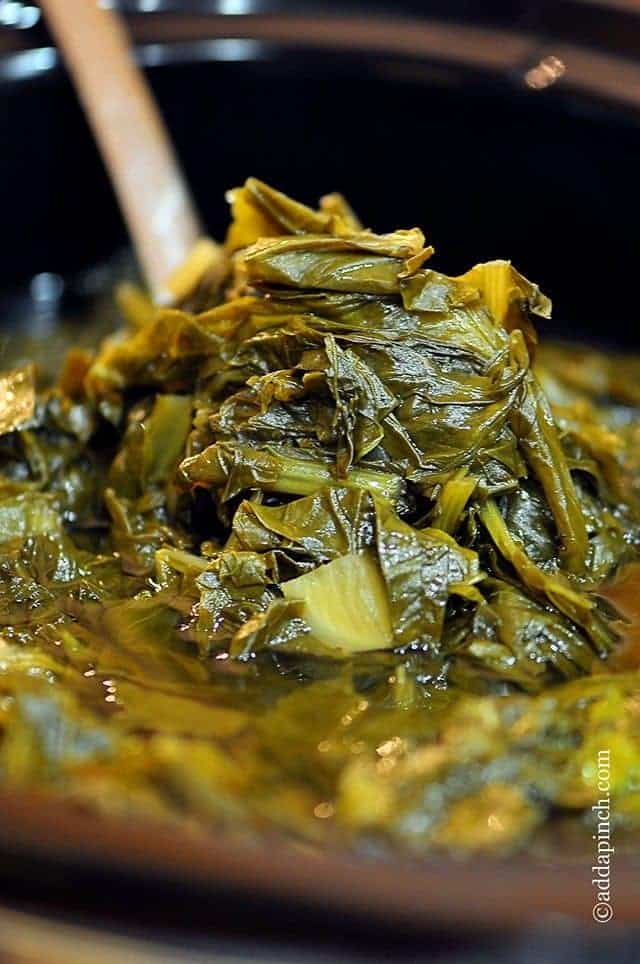Cracker Barrel Style Slow Cooker Turnip Greens Recipe